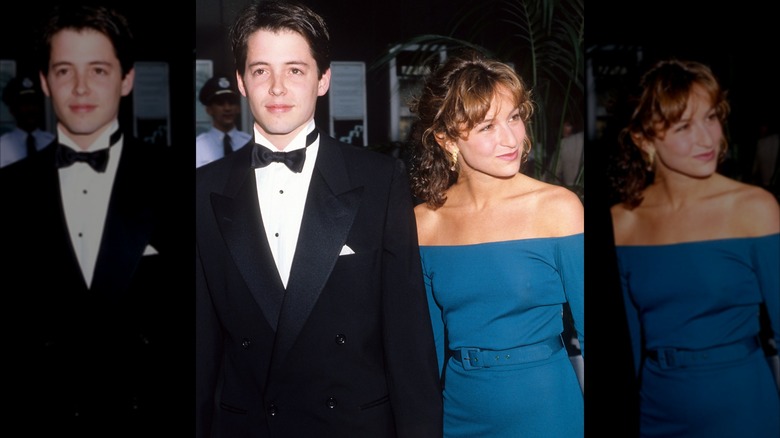 Matthew Broderick and Jennifer Grey attending the Academy Awards together in the 1980s