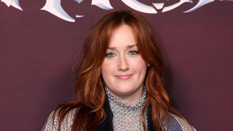 Ashley Johnson posing at a screening of The Legend of Vox Machina