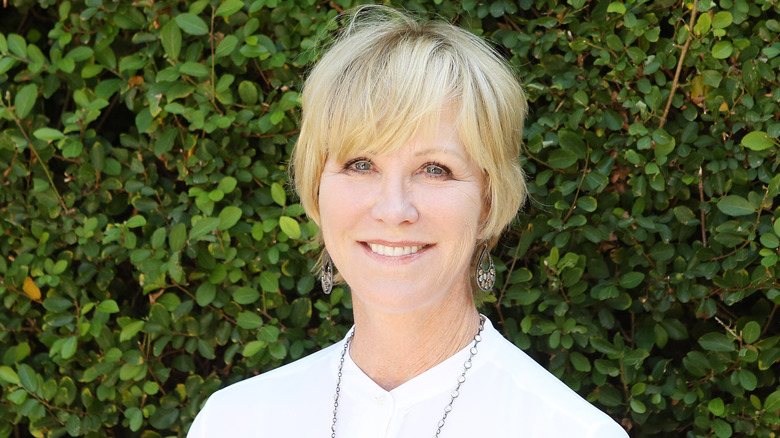Joanna Kerns smiling at a brunch in Los Angeles