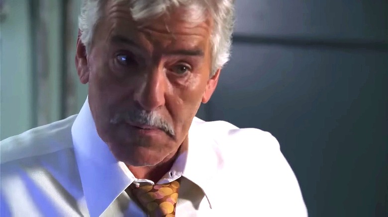 Dennis Farina as Detective Joe Fontana on "Law & Order," looking skeptical