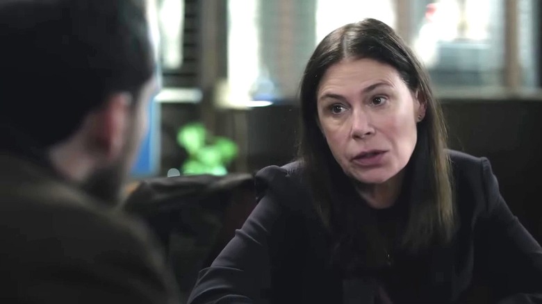 Maura Tierney as Jessica Brady on "Law & Order," talking to a suspect