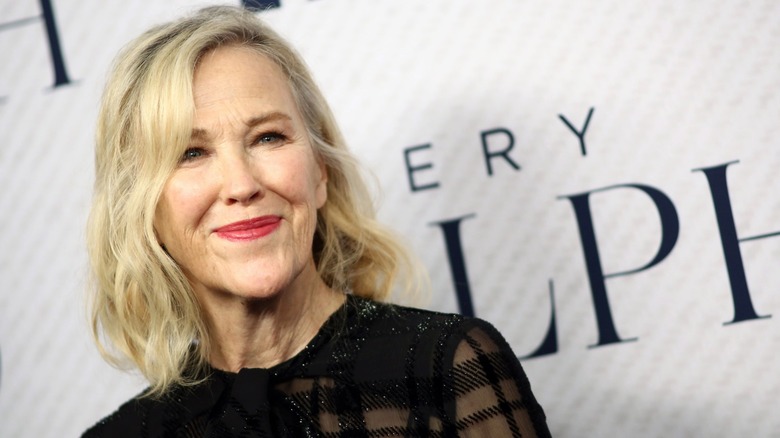 Catherine O'Hara smiling at the premiere of "Very Ralph" in 2019