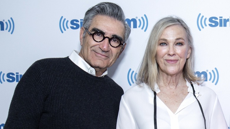 Eugene Levy and Catherine O'Hara attending a Sirius XM event