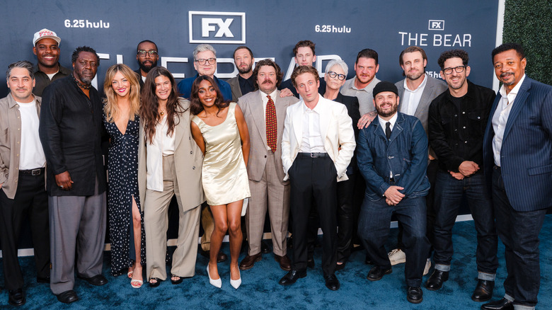 The cast of The Bear posing together