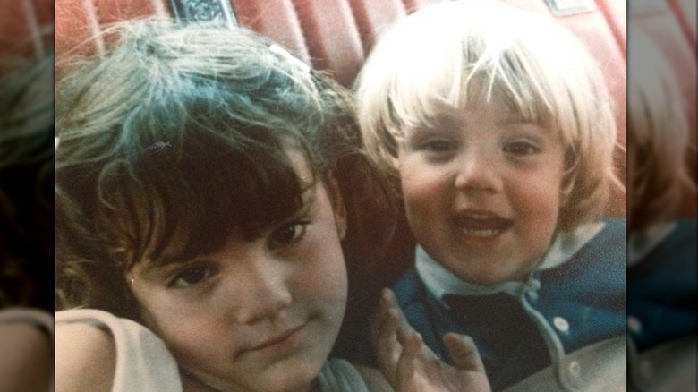 Pedro Pascal with his big sister when they were kids