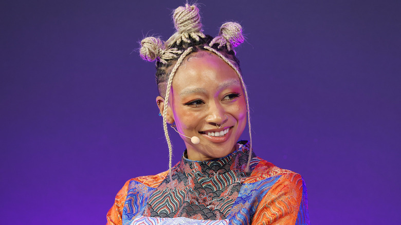 Tati Gabrielle speaking on stage at heritage summit