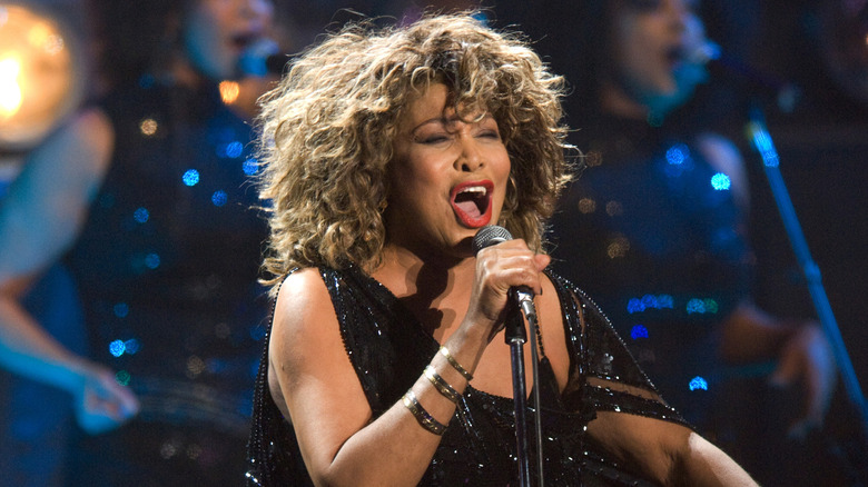 Tina Turner singing onstage