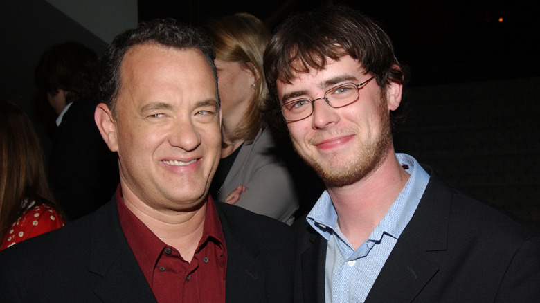 Tom Hanks and Colin Hanks smiling