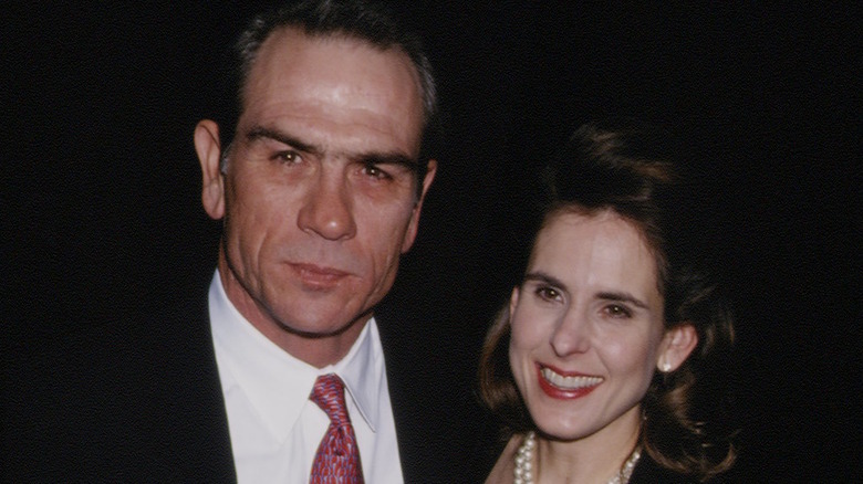 Tommy Lee Jones next to a smiling Kimberlea Cloughley