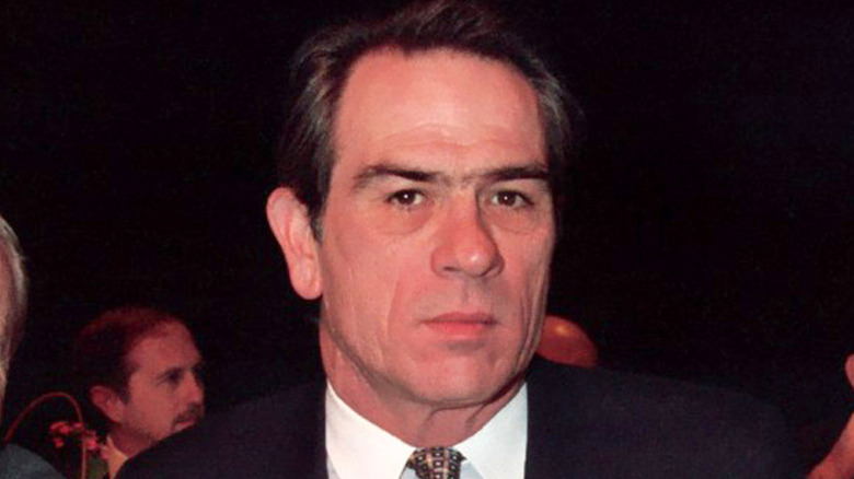 Closeup of Tommy Lee Jones at event in 1995