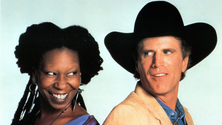 Whoopi Goldberg and Ted Danson in a advertising portrait from "Made in America"