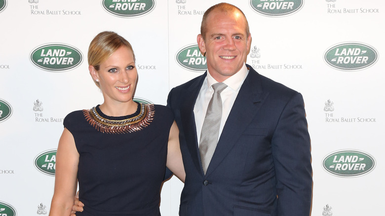 Zara and Mike Tindall posing