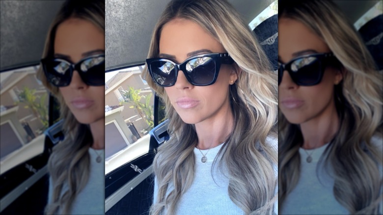 Christina Haack in a car selfie