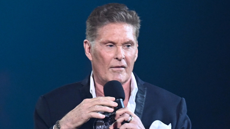 David Hasselhoff presents at the MTV Europe Music Awards 2022 in Germany