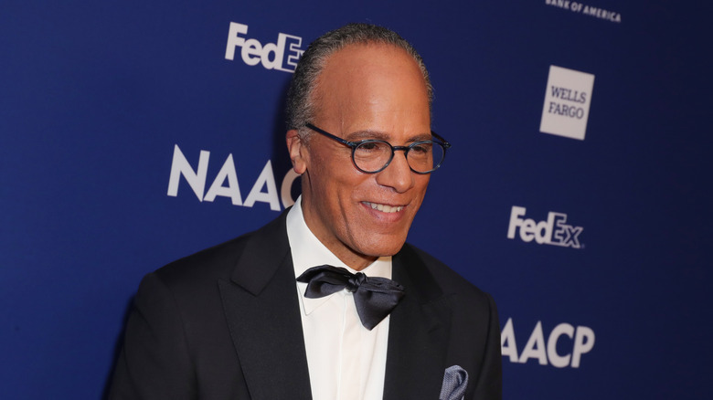 Lester Holt attends the 2020 NAACP Awards