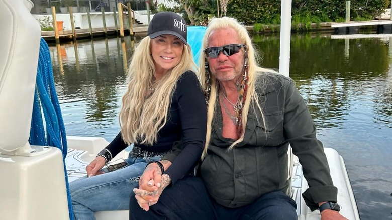 Francie Frane and Duane Chapman on a boat