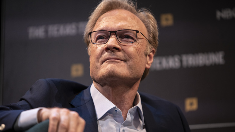 Lawrence O'Donnell looking out over a crowd