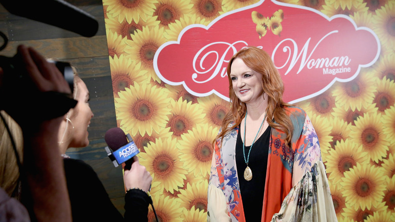 Ree Drummond being interviewed
