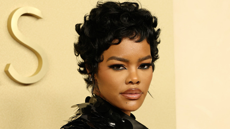 Teyana Taylor posing at an event