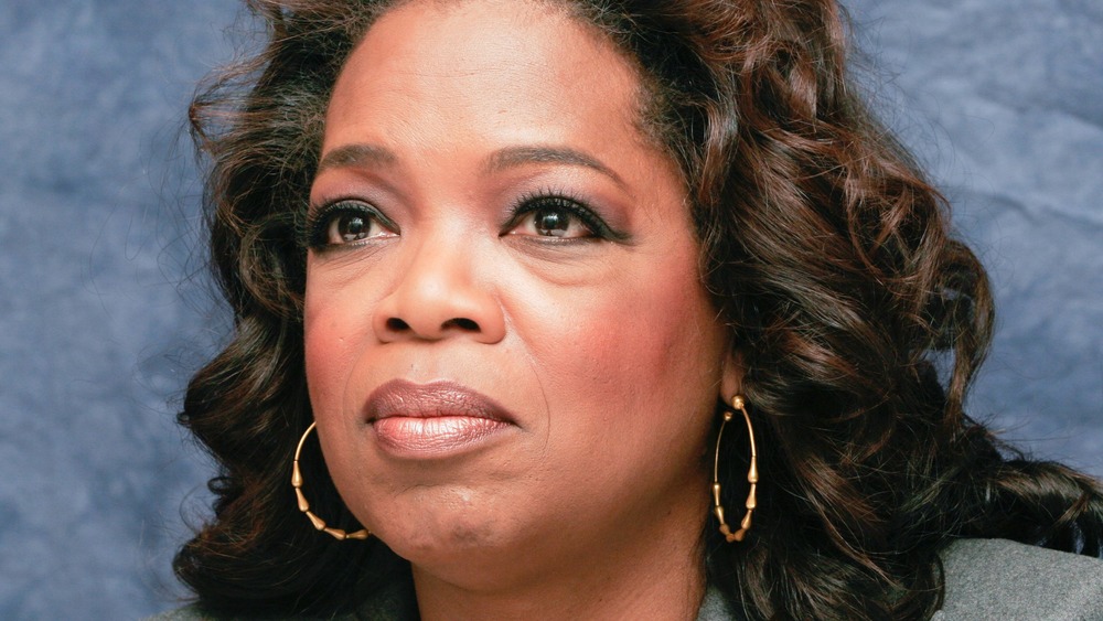 Oprah Winfrey looking sad