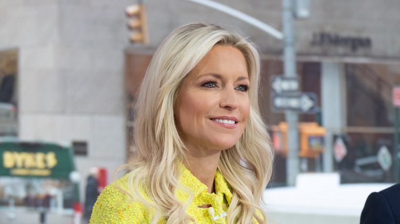 Ainsely Earhardt on the set of "Fox and Friends"