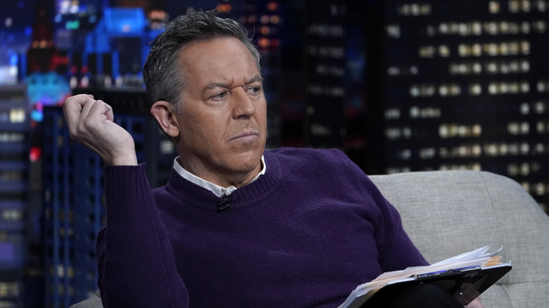 Greg Gutfeld on the set of 