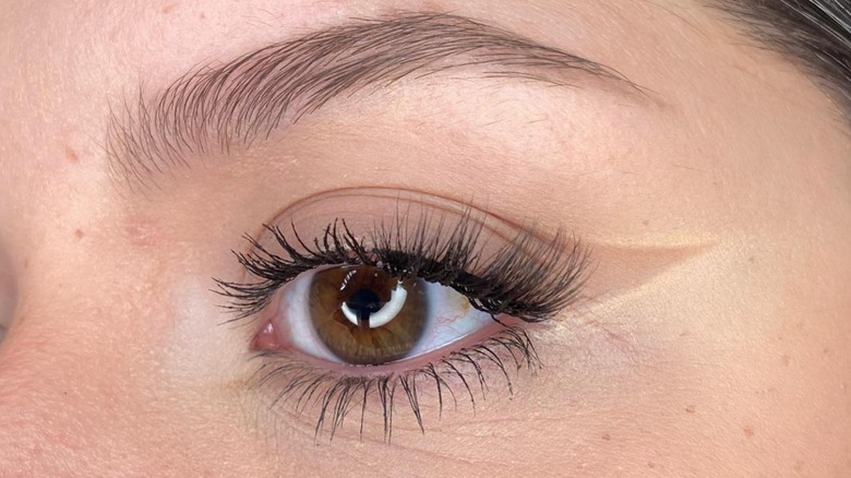 Close up of transparent eyeliner