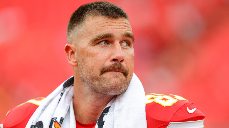 Travis Kelce looking introspective