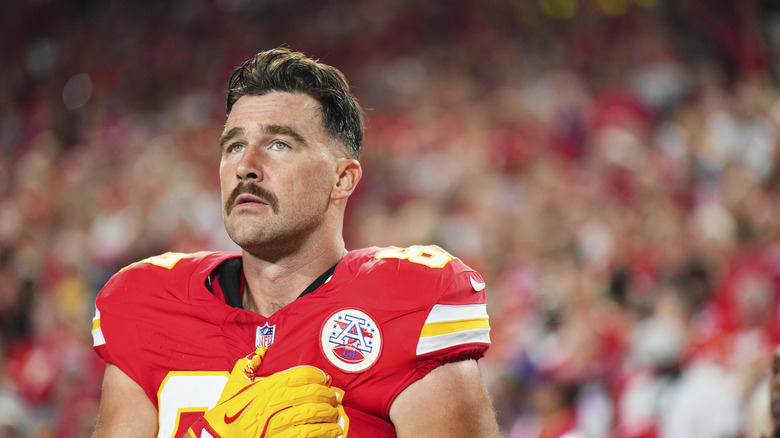 Travis Kelce staring