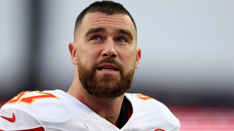 Travis Kelce during a football game 