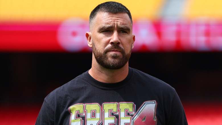 Travis Kelce wearing t-shirt