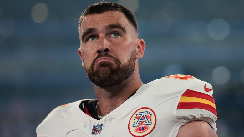 Tavis Kelce making exaggerated frown face