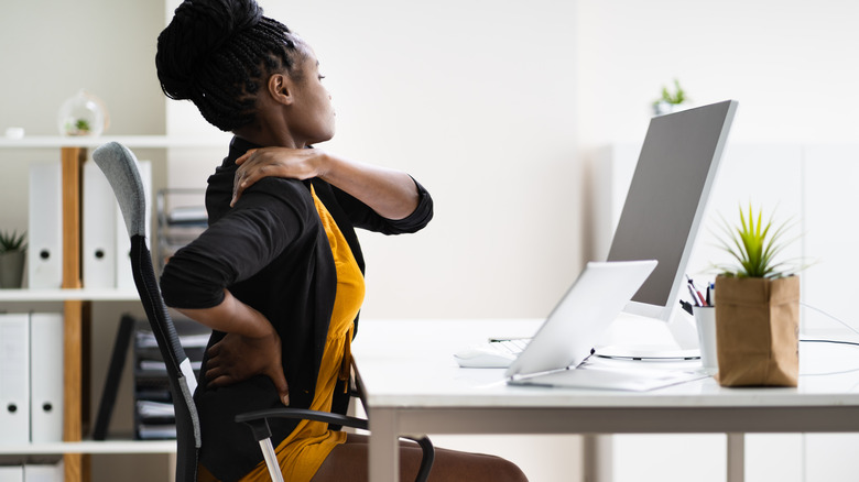 Woman with back pain