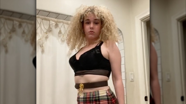 Carry Bradshaw inspired belt outfit