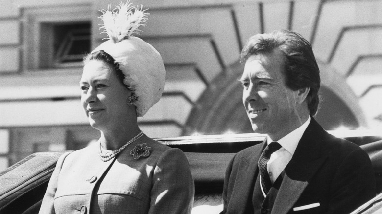 Princess Margaret and Antony Armstrong-Jones 1973 riding at Trooping the Colour