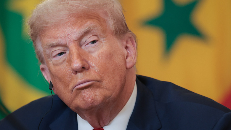 Donald Trump glaring