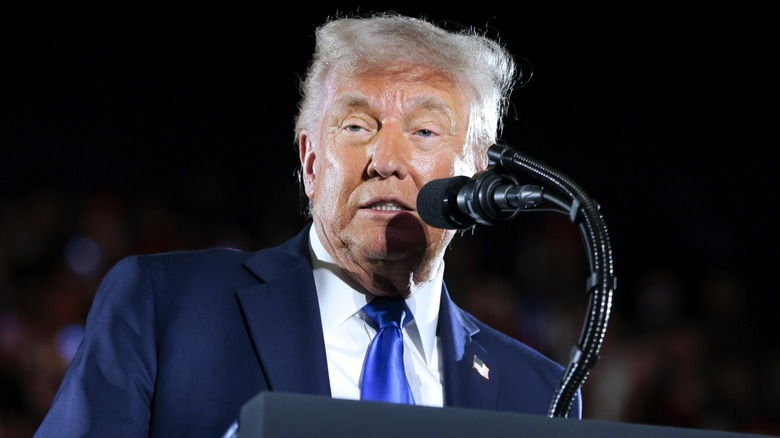 Donald Trump delivers remarks at the University of Alabama in Tuscaloosa (2025)