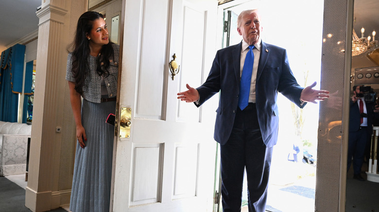 Donald Trump entering Graceland