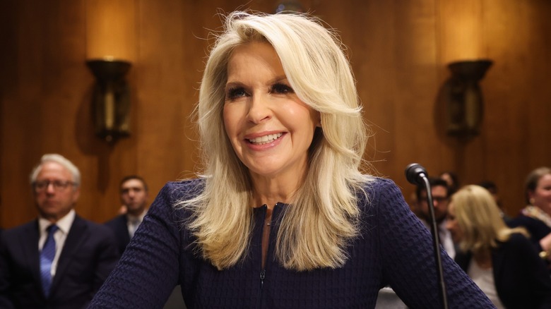 Monica Crowley during her Senate Foreign Relations Committee confirmation hearing in Washington, DC (2025)