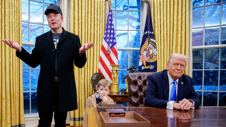 Elon Musk and Donald Trump in the Oval Office