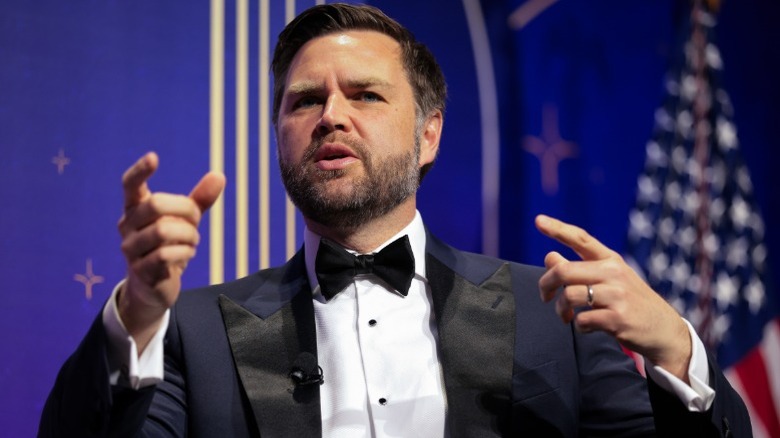 JD Vance speaks during the American Compass New World Gala in Washington, DC (2025)