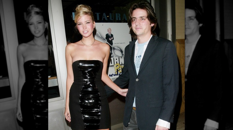 Ivanka Trump and James "Bingo" Gubelmann posing at the premiere of his film "Born Rich"