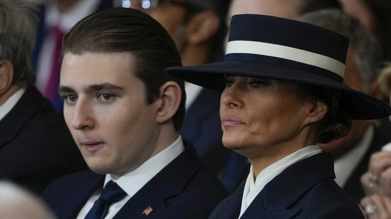Barron Trump and Melania Trump attend the inauguration ceremony of Donald Trump in Washington, DC (2025)