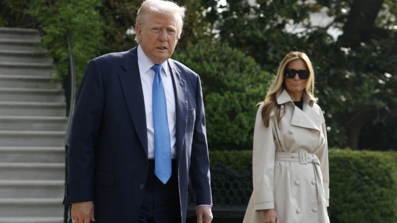 Donald Trump and Melania Trump prepare to travel to Rome (2025)