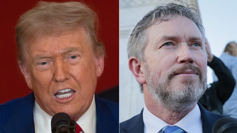 Split image of Donald Trump and Thomas Massie