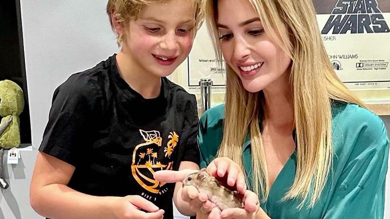 Ivanka Trump and Theo Kushner with hamster