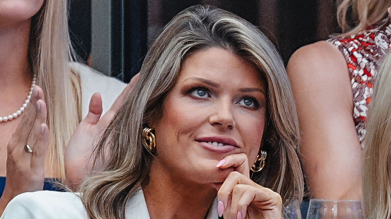 Lindsey Halligan watching the U.S. Open