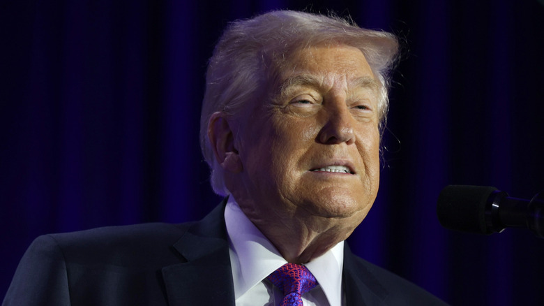 Donald Trump squinting