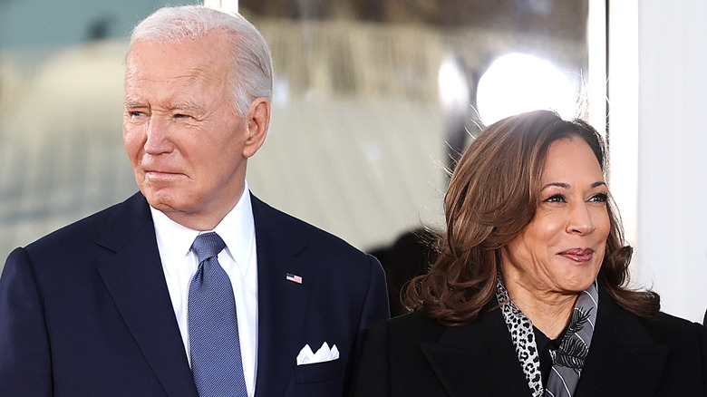 Joe Biden and Kamala Harris standing next to each other
