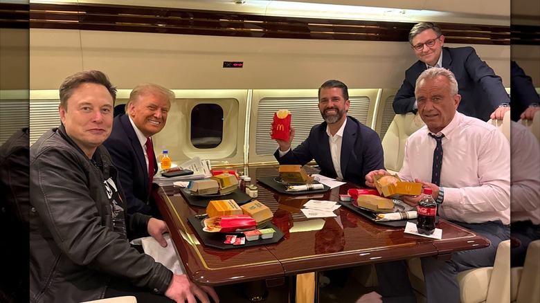 Elon Musk, Donald Trump, Donald Trump Jr., and RFK Jr. smiling